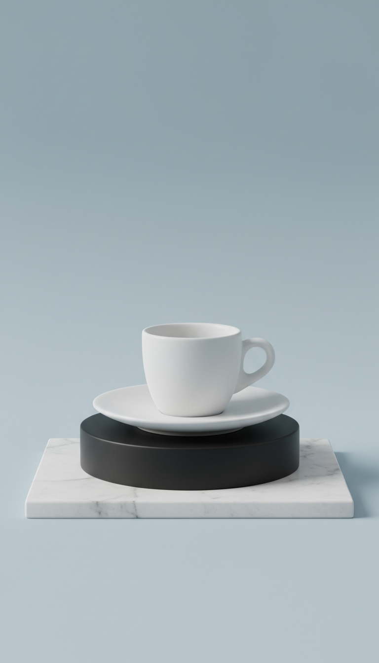 Porcelain Espresso Set with Matte Finish