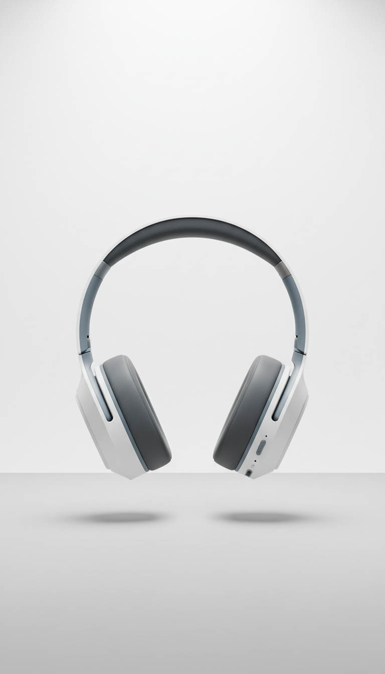 Minimalist Wireless Headphones Brushed Metal